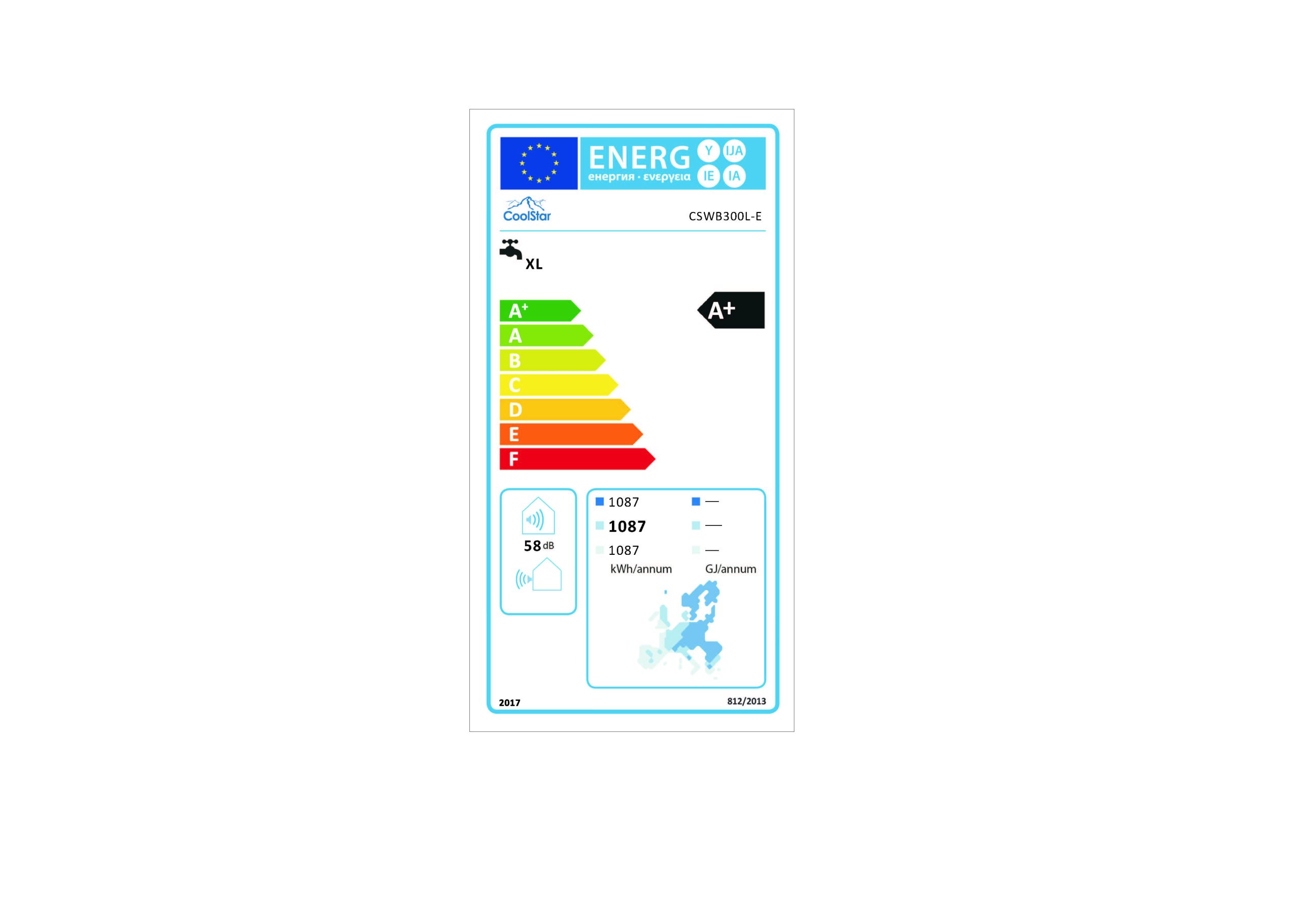 Energy label CSWB300L-E